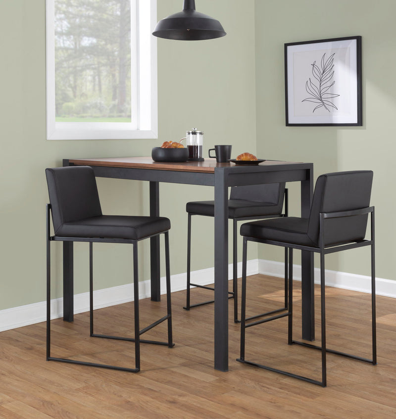 Lumi Source Fuji contemporary high back barstool with elegant design, featuring a sleek frame and comfortable seating for modern bars.