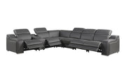 1116 - Power Reclining Italian Leather Sectional - R&R Furniture Gallery (Fountain Valley, CA)