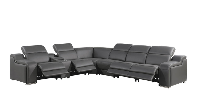 1116 - Power Reclining Italian Leather Sectional - R&R Furniture Gallery (Fountain Valley, CA)