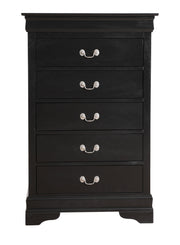 Louis Phillipe accent chest by Glory Furniture featuring classic wood finish and elegant design for stylish storage.