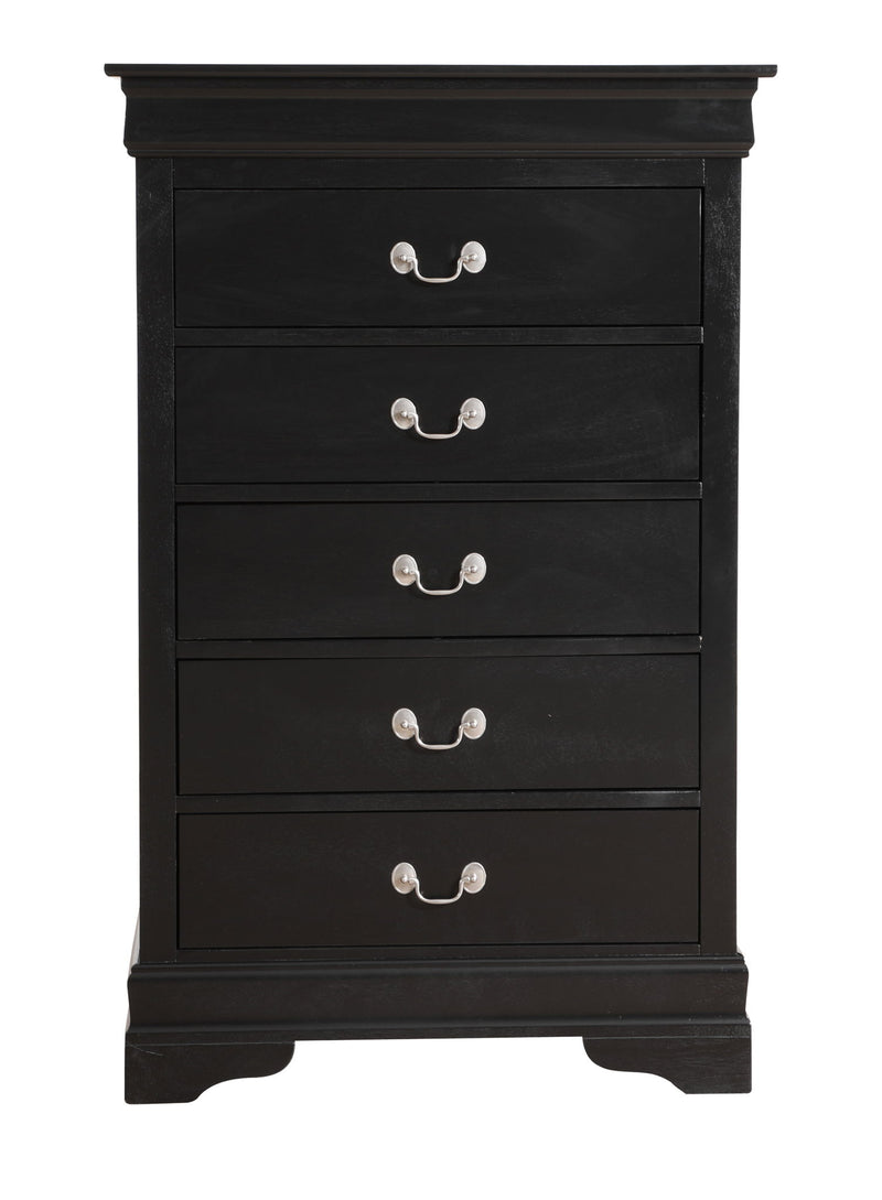 Louis Phillipe accent chest by Glory Furniture featuring classic wood finish and elegant design for stylish storage.