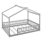 Bed House Bed Frame With Fence - R&R Furniture Gallery (Fountain Valley, CA)
