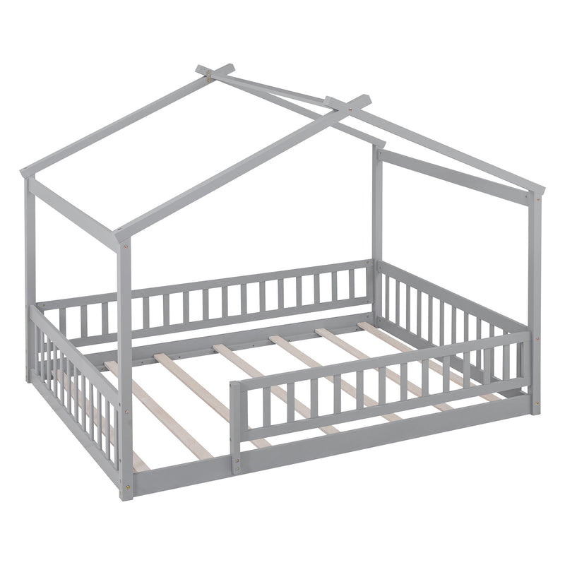 Bed House Bed Frame With Fence - R&R Furniture Gallery (Fountain Valley, CA)