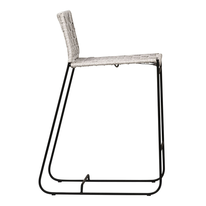 Ezra - Outdoor Counter Stool - Gray With Black