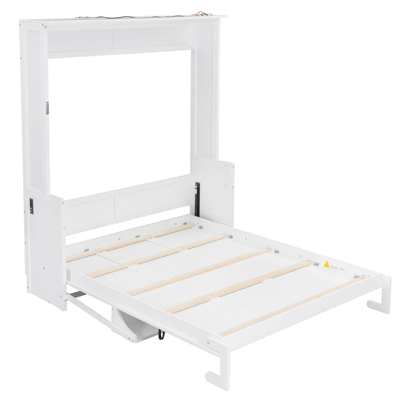 Murphy Bed With Desk, LED Lights & USB Charging Station - R&R Furniture Gallery (Fountain Valley, CA)