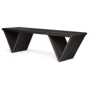 Gloaming - Outdoor Bench With Slat Design And Triangular Base - R&R Furniture Gallery (Fountain Valley, CA)