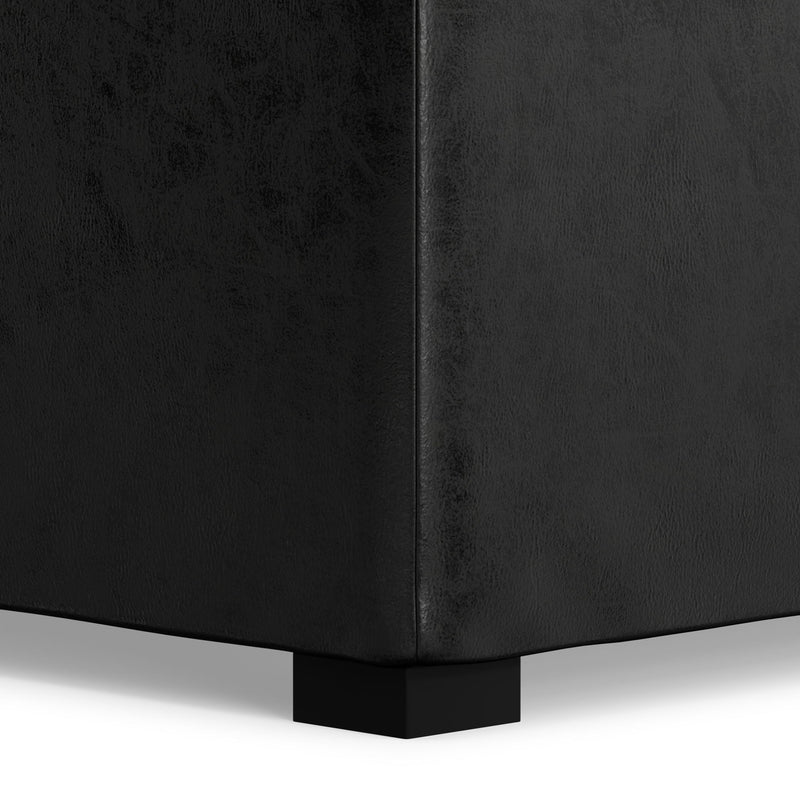 Avalon - Upholstered Square Coffee Table Storage Ottoman - R&R Furniture Gallery (Fountain Valley, CA)