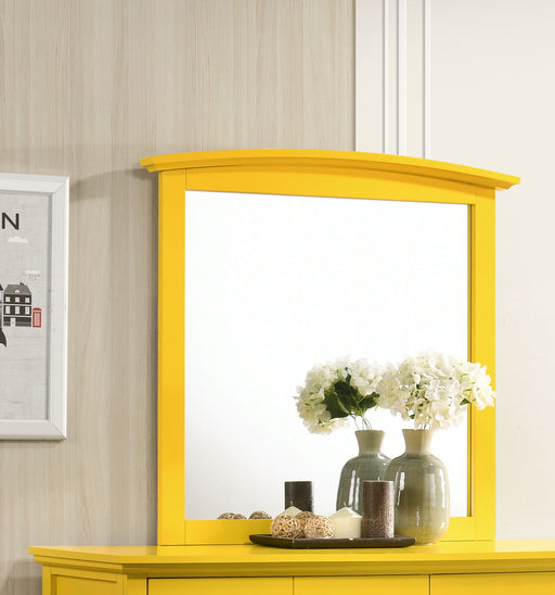 Elegant wall mirror by Glory Furniture with a sleek, modern frame, perfect for stylish home decor.