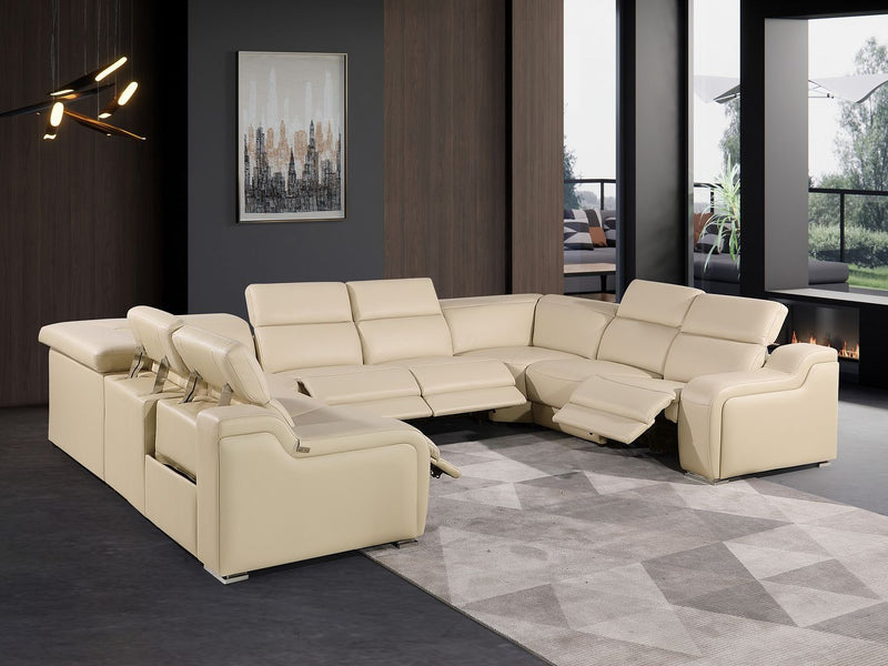 1116 - 8-Piece U-Shaped Sectional Sofa In With 4 Power Recliners & Power Headrests