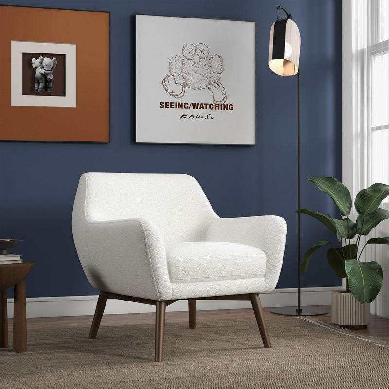 Panom - Lounge Chair - Brown / White - R&R Furniture Gallery (Fountain Valley, CA)