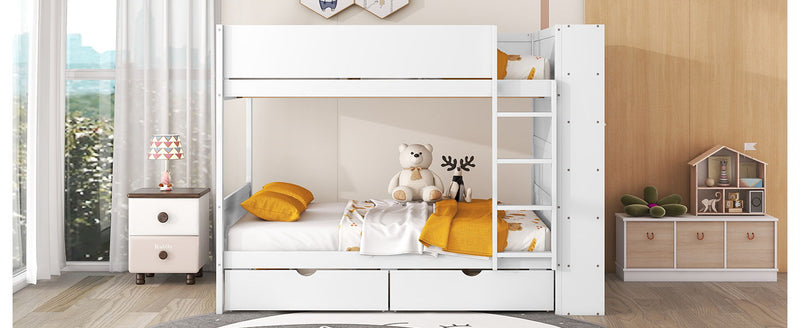 Bunk Bed With 2 Drawers And Multi Layer Cabinet - R&R Furniture Gallery (Fountain Valley, CA)