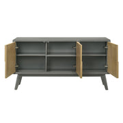 Blayde - Server - Light Gray & Natural - R&R Furniture Gallery (Fountain Valley, CA)