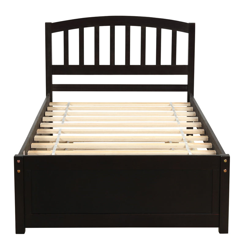Platform Bed Wood Bed Frame With Trundle - R&R Furniture Gallery (Fountain Valley, CA)
