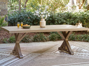 Laguna Heights - Rectangular Dining Table With Umbrella Option - Beige - R&R Furniture Gallery (Fountain Valley, CA)