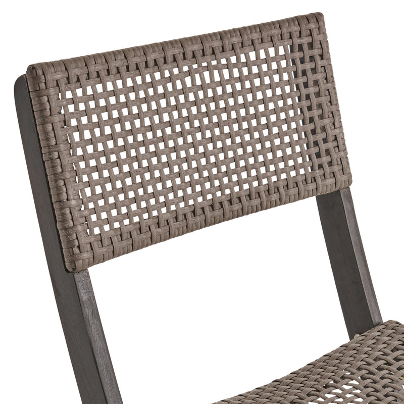 Bistro Foldable Chair With Wicker Backrest - R&R Furniture Gallery (Fountain Valley, CA)