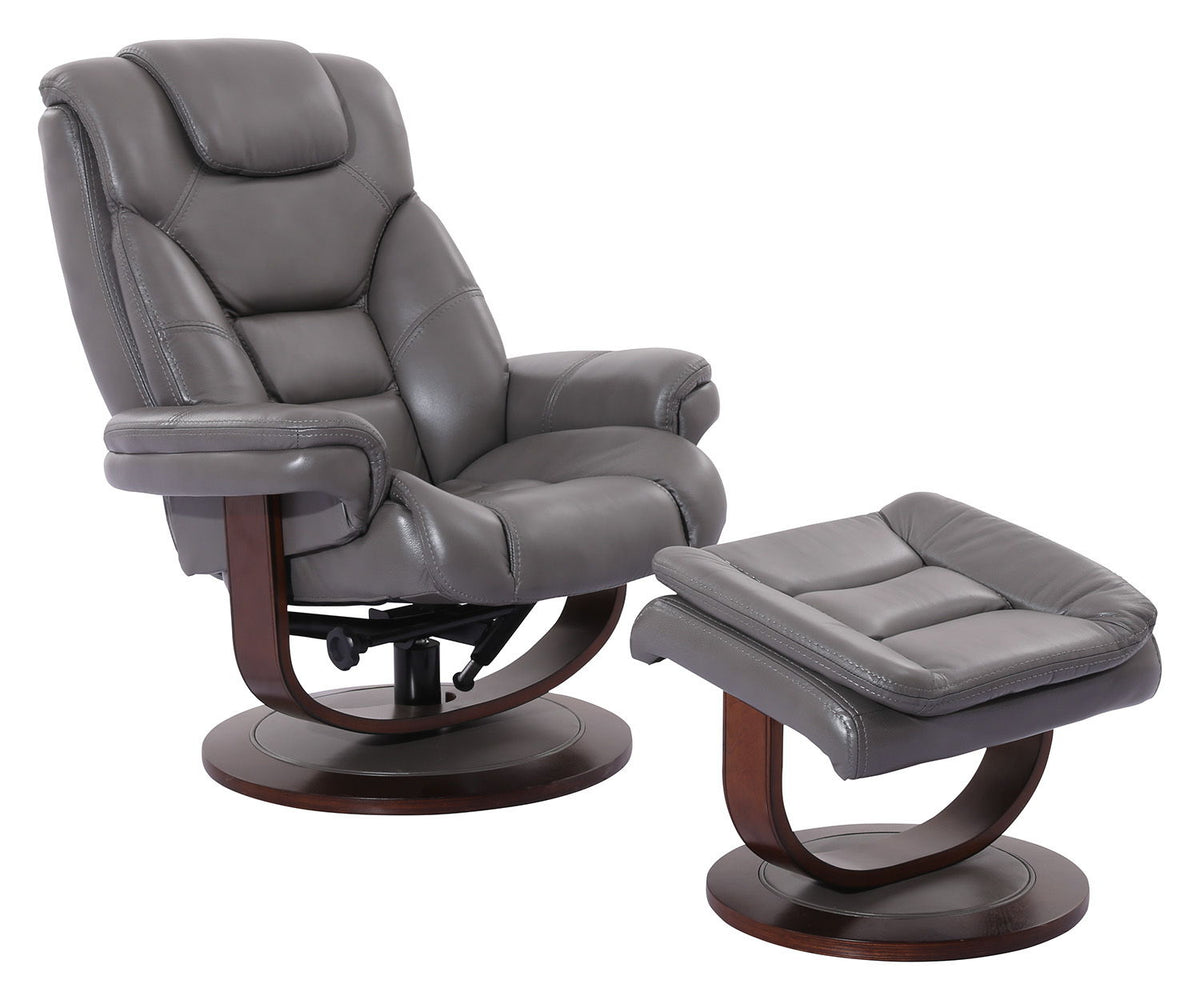 Monarch - Manual Reclining Swivel Chair and Ottoman - R&R Furniture Gallery (Fountain Valley, CA)