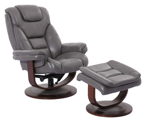 Monarch - Manual Reclining Swivel Chair and Ottoman - R&R Furniture Gallery (Fountain Valley, CA)