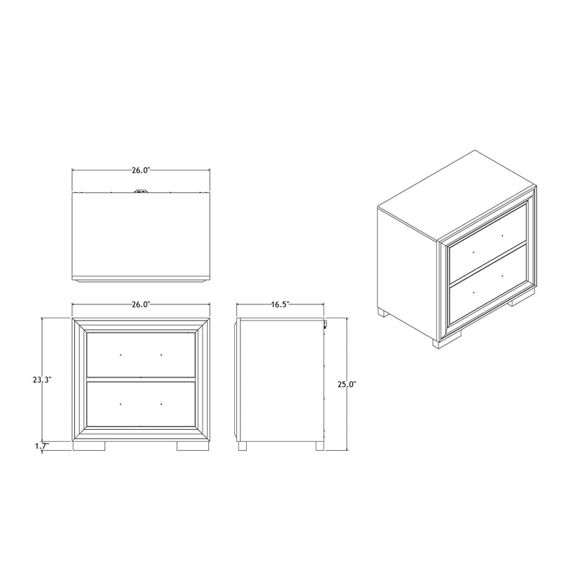 Adelaide - Nightstand With Spacious Storage - R&R Furniture Gallery (Fountain Valley, CA)