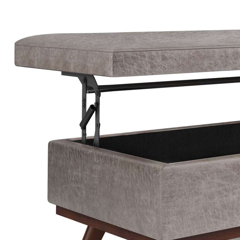 Owen - Lift Top Large Coffee Table Storage Ottoman, Mid Century Style - R&R Furniture Gallery (Fountain Valley, CA)