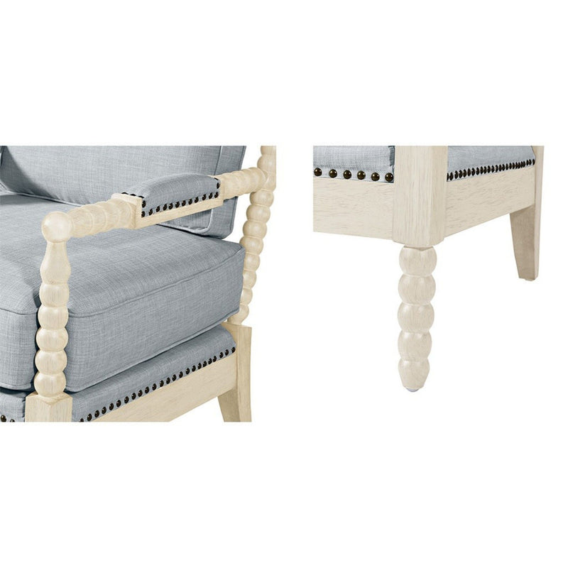 Arm Chair With Open Back Spindle Design, Padded Armrests - R&R Furniture Gallery (Fountain Valley, CA)