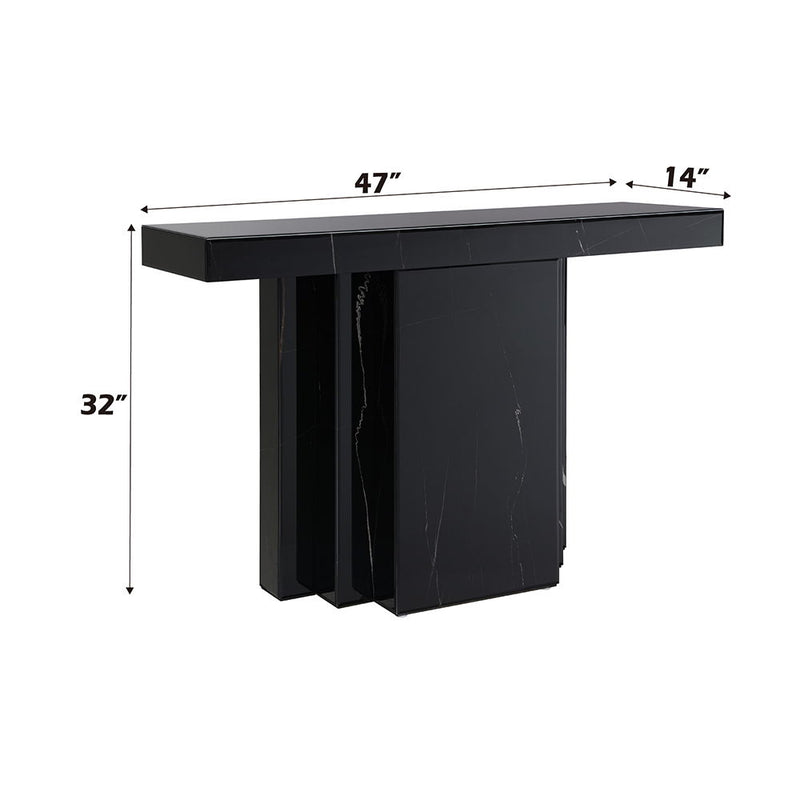 Drisana - Console Table - Black Mirrored - R&R Furniture Gallery (Fountain Valley, CA)