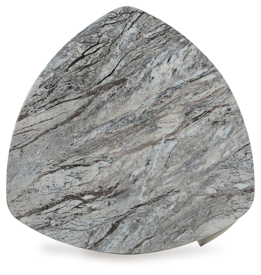 Surmour - Triangle End Table - Gray / Brown - R&R Furniture Gallery (Fountain Valley, CA)