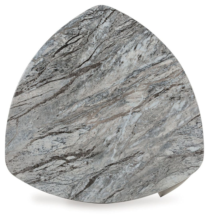 Surmour - Triangle End Table - Gray / Brown - R&R Furniture Gallery (Fountain Valley, CA)