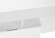 TV Stand, Console, Media Entertainment Center, Storage Cabinet, Glossy Contemporary & Modern - White - R&R Furniture Gallery (Fountain Valley, CA)