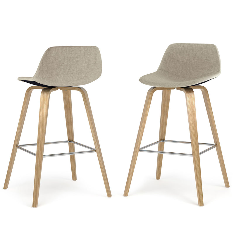 Randolph Bentwood - Upholstered Counter / Bar Height Stool (Set of 2) - R&R Furniture Gallery (Fountain Valley, CA)