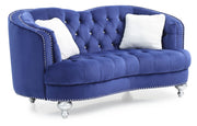 Glory Furniture Jewel loveseat stationary loveseat with plush fabric upholstery and elegant design, perfect for cozy living rooms.