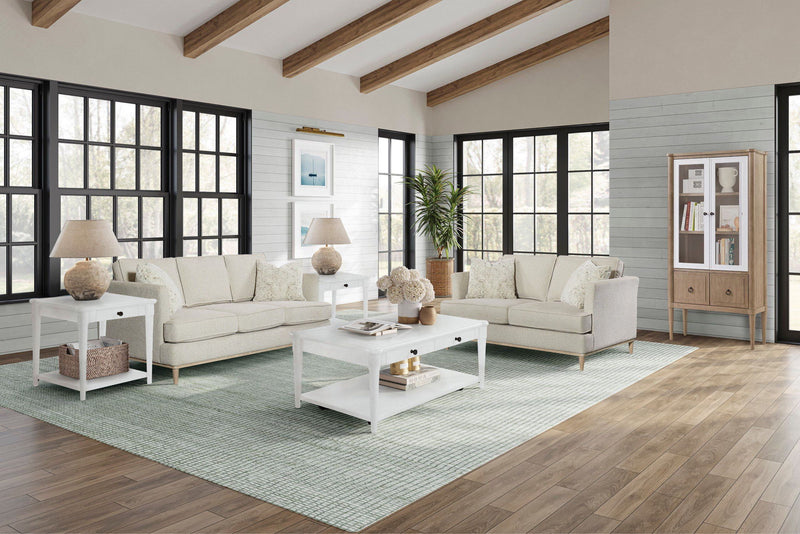 Loveseat With 2 Reversable Cushions And 2 Pillows - Off White - R&R Furniture Gallery (Fountain Valley, CA)