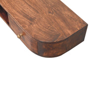 Lunar - Floating Console With 2 Drawer - Chestnut - R&R Furniture Gallery (Fountain Valley, CA)