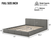 Stylish Upholstered Bed With Birch Wood Frame - R&R Furniture Gallery (Fountain Valley, CA)