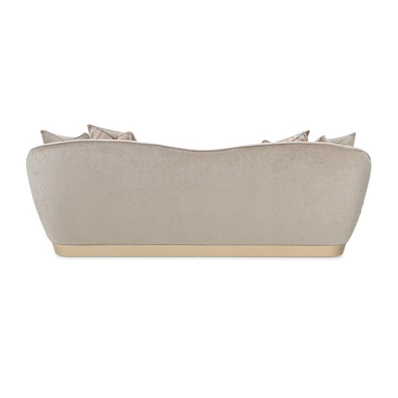 Michael Amini La Rachelle stationary sofa with plush upholstery and elegant design, showcasing a stylish living room setting.