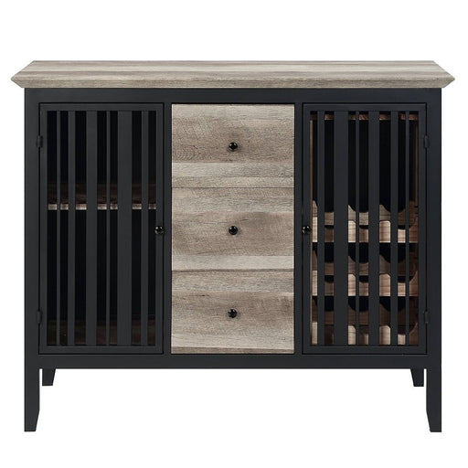 Zudora - Server - Antique Oak & Sandy Black - R&R Furniture Gallery (Fountain Valley, CA)