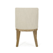 Set of two Noble House modern dining chairs with durable fabric upholstery and sturdy wooden frames