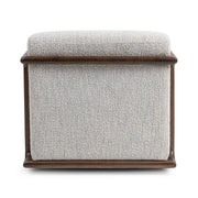 Classic Home Lucia swivel chair with a plush upholstered seat and curved armrests for comfort and stylish home seating.