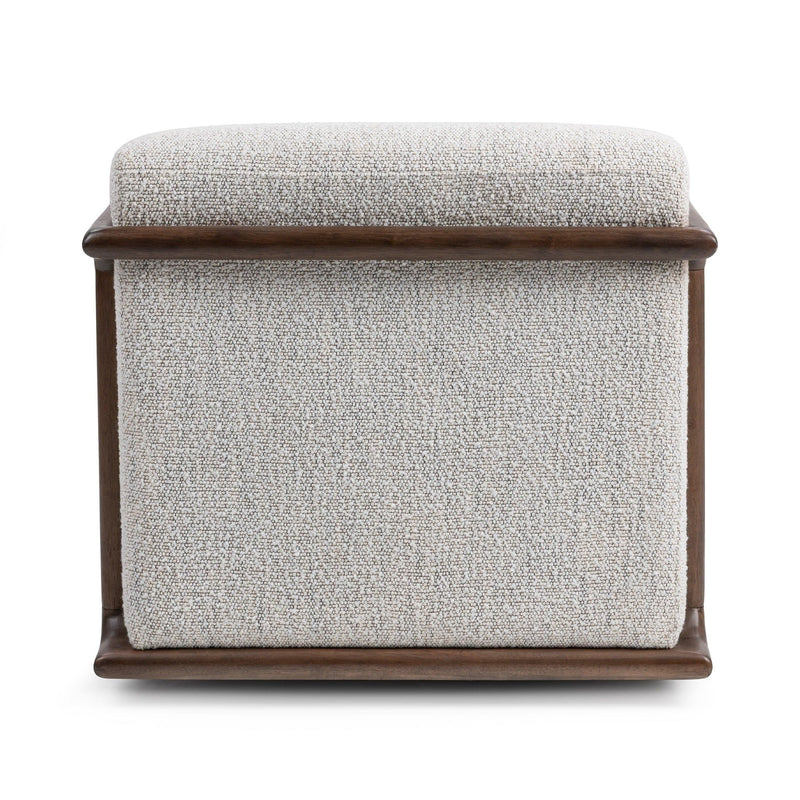 Classic Home Lucia swivel chair with a plush upholstered seat and curved armrests for comfort and stylish home seating.