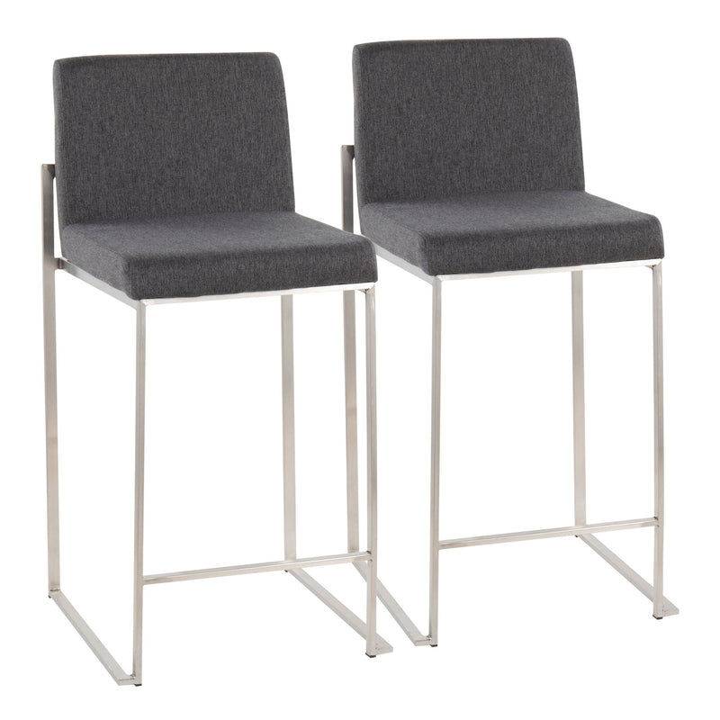 Lumi Source Fuji contemporary high back counter stool with functional design, featuring a sleek modern style and comfortable seating.