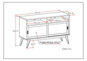 Draper - Handcrafted Mid Century Low TV Media Stand - R&R Furniture Gallery (Fountain Valley, CA)