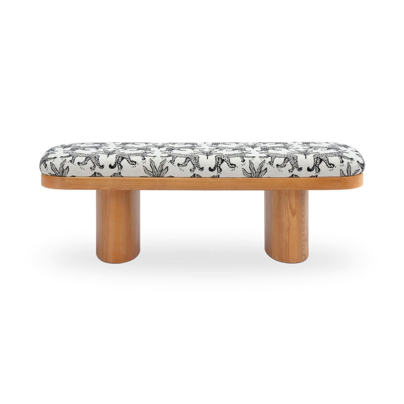 Ollie -  Leopard Jacquard Bench