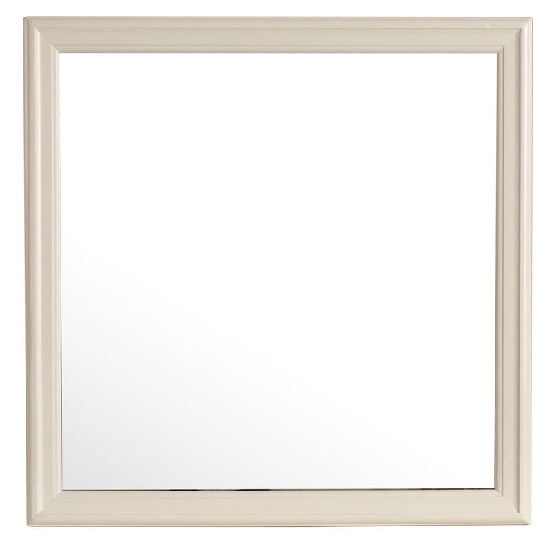Traditional wall mirror from Glory Furniture with a sleek frame, ideal for enhancing any space with reflective elegance.