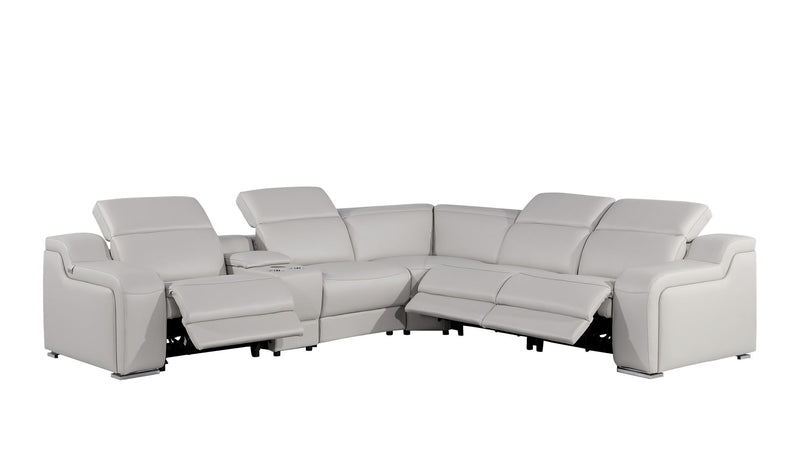 1116 - Power Reclining Italian Leather Sectional - R&R Furniture Gallery (Fountain Valley, CA)
