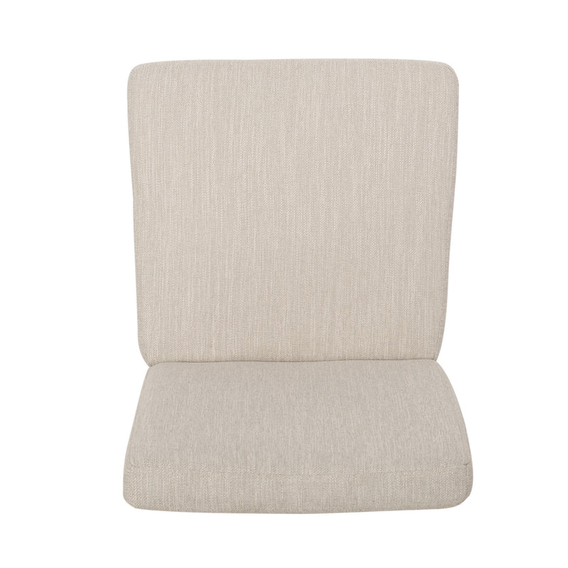 Contemporary Noble House dining chair with upholstered seat and tapered wooden legs, part of a stylish chair set.