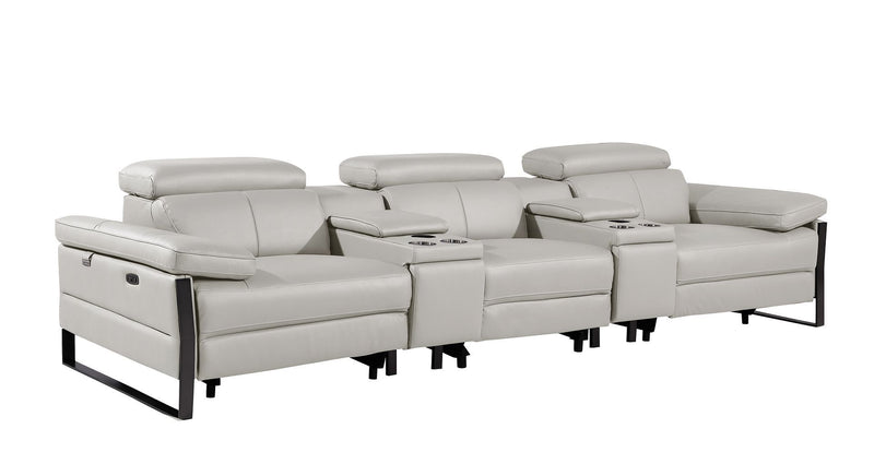 1246 - Modular Power Reclining Dual Console Sofa And Console Loveseat Set With Power Headrests