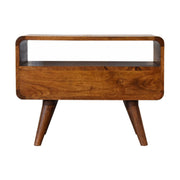 Solid Wood Curved Media Unit - R&R Furniture Gallery (Fountain Valley, CA)