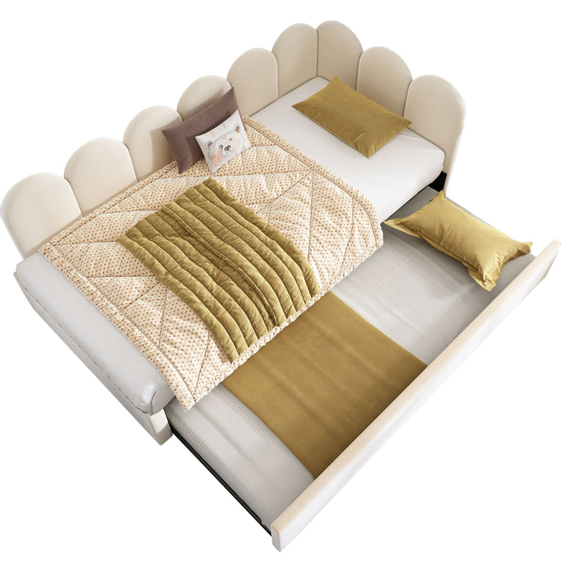 Upholstered Daybed With Metal Slatted Base - R&R Furniture Gallery (Fountain Valley, CA)