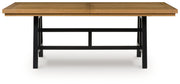 Galliden - Rectangular Dining Room Extension Table - Black / Brown - R&R Furniture Gallery (Fountain Valley, CA)