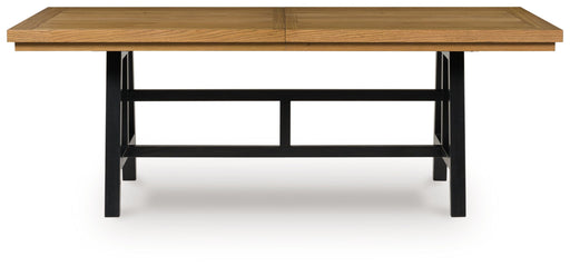 Galliden - Rectangular Dining Room Extension Table - Black / Brown - R&R Furniture Gallery (Fountain Valley, CA)