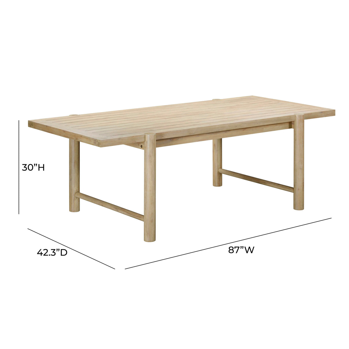 Gata - Outdoor Rectangular Dining Table - Light Teak - R&R Furniture Gallery (Fountain Valley, CA)